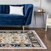 White 24 x 0.33 in Area Rug - Lark Manor™ Arenas Oriental Power Loom Blue/Beige/Orange Area Rug Polypropylene | 24 W x 0.33 D in | Wayfair