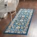 Blue/Orange 31 x 0.33 in Area Rug - Lark Manor™ Arenas Floral Blue/Yellow/Orange Area Rug Polypropylene | 31 W x 0.33 D in | Wayfair