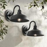 Franklin Iron Arnett 10 1/2" Dusk-to-Dawn Outdoor Lights Set of 2