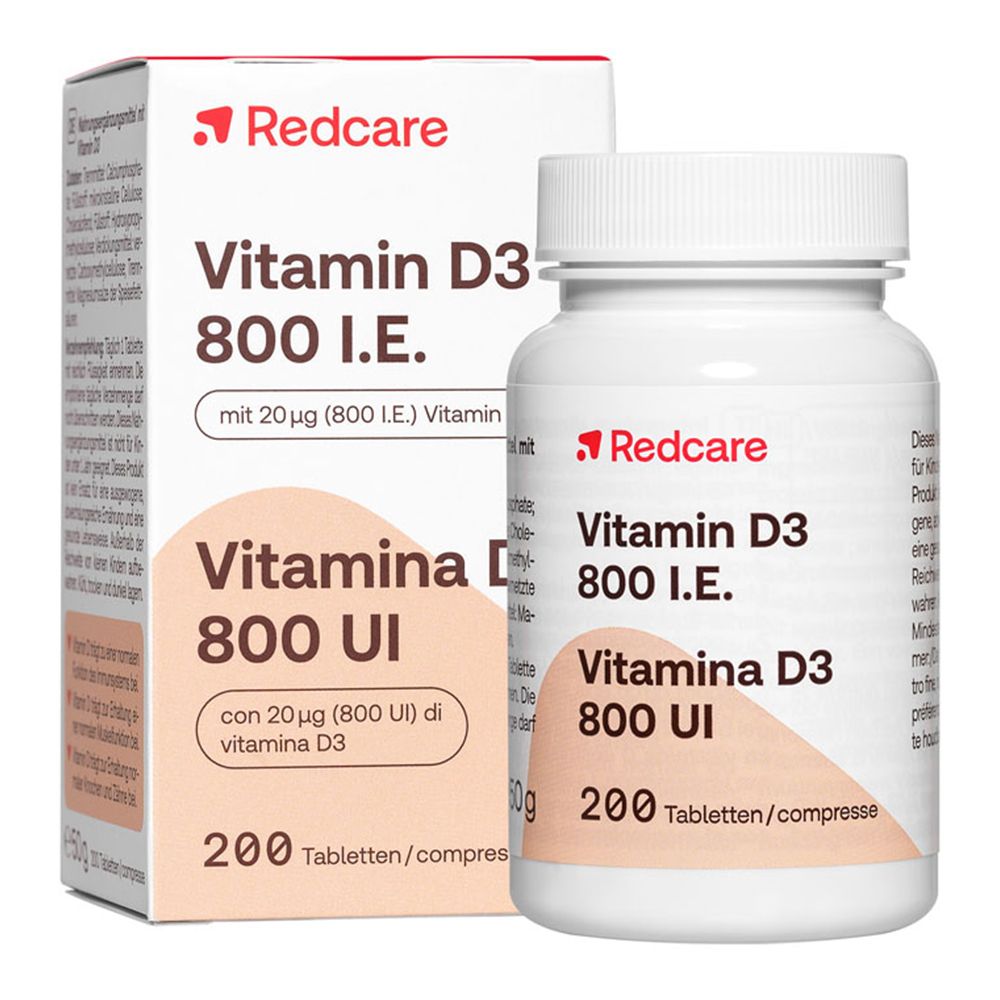 Redcare Vitamina D3 800 U.I. 200 pz Compresse