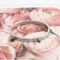 Bracelet rond à trois côtés pour femme bijou en titane et acier couleur or Rose Unique marque de