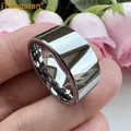 ITungsten-Grande bague en tungstène brillant pour homme bande de mariage bijoux fantaisie coupe