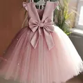 Robe Tutu à Manches Chauve-Souris et Dos auxpour Bébé Fille Tenue de Princesse avec Nministériels d