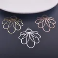 Boucles d'Oreilles en Or Rose de 31x34mm Breloques en Argent Accessoires de Bricolage Bijoux de