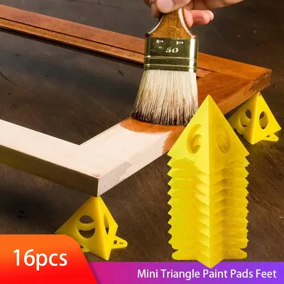 16pcs Mini support de peinture outils bois accessoires triangle peinture pieds