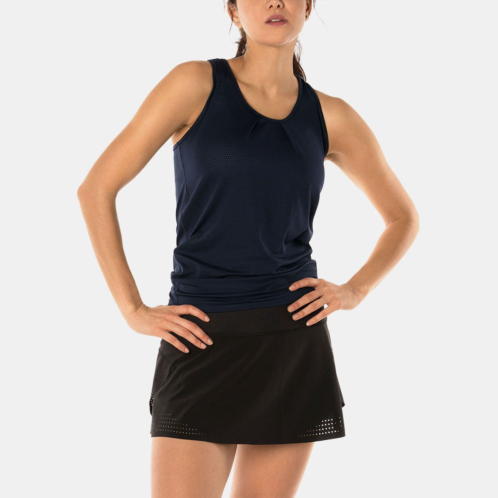 Lucky in Love Tie Back Tank Women's Tennis Apparel Midnight