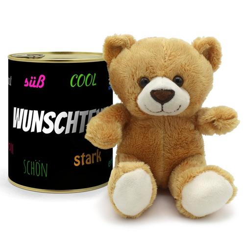 Personalisierte Geschenkdose - Teddybär (Motiv: Positivity)