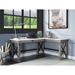 Writing Desk with Lift Top in Marble Top & Rustic Oak Finish