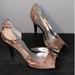 Jessica Simpson Shoes | Jessica Simpson Reptilian Peep Toe Sz 8 | Color: Brown/Cream | Size: 8