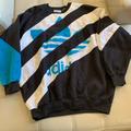 Adidas Sweaters | As Vintage Vintage 90s Rare Adidas Sweatshirt Big Logo D6 L-Xl | Color: Black/Blue | Size: L