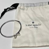 Kate Spade Jewelry | Kate Spade Love Notes Bow Bangle Bracelet Silver | Color: Silver | Size: Os