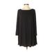 Express Casual Dress - Shift: Black Solid Dresses - Women's Size X-Small