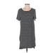 Glamorous Casual Dress - Shift: Black Stripes Dresses - Women's Size Small