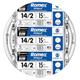 Southwire 28827426 15-Feet 14-Gauge 2 Conductors 14/2 with Ground Type NM-B Romex SIMpull Indoor Building Wire, White Outer Jacket by Southwire