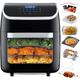 TUOKE Air Fryer Oven, 1800W Digital Air Fryer Oven, Smart Tabletop Oven with 9 Preset Menus, with LED Touch Screen Temperature and Control for Baking, 12L