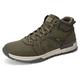 TIOSEBON Men's Snow Ankle Boots - Added Grip Walking Shoes Waterproof Work Walking Hiking Lace Up Outdoor Trainer Urban 8.5 UK Army Green