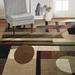 Gray 37 x 0.4 in Area Rug - Orren Ellis Tribeca Jasmine Contemporary Geometric Area Rug 3'11"X5'2",Multi/Beige/Brown | 37 W x 0.4 D in | Wayfair