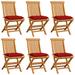 Red Barrel Studio® Patio Chairs Outdoor Bistro Folding Chair w/ Cushions Teak Wood in Orange/Brown | 35.04 H x 18.5 W x 23.62 D in | Wayfair