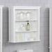 Rebrilliant Dorset 27"W 29"H Traditional Style Wall Mounted Bathroom Cabinet w/ 2 Open Shelves Manufactured in Brown/White | Wayfair