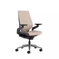 Steelcase Gesture Executive Leather Chair Upholstered in Black | 44.25 H x 22.38 W x 23.63 D in | Wayfair GESTURE-SHELLBACK-L207-BLACK/BLACK