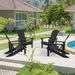 Rosecliff Heights Lamonica Patio Adirondack Chair Plastic/Resin/ in Black | 36.6 H x 29.1 W x 33.9 D in | Wayfair A008E8F6BC5F44F996C6331CF2E97821