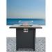 Latitude Run® Kaka 25" H x 30" W Steel Outdoor Fire Pit Table w/ Lid Steel in Gray/White | 25 H x 30 W x 30 D in | Wayfair