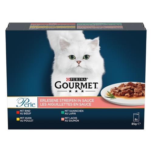 8x85g Gourmet Perle Mix, 4 Sorten Katzenfutter nass