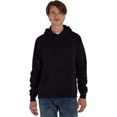 Hanes RS170 Perfect Sweats Pullover Hooded Sweatshirt in Black size Medium | Cotton