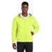 Harriton M711 Men's ClimaBloc Lined Heavyweight Hooded Sweatshirt in Safety Yellow size Medium | 70% cotton, 30% polyester