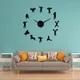 Grande horloge murale en acrylique avec balayage silencieux bricolage de gymnastique décoration de