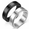 Bague Anti-Stress en acier inoxydable pour homme et femme anneau rotatif Anti-Stress bijoux