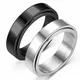 Bague Anti-Stress en acier inoxydable pour homme et femme anneau rotatif Anti-Stress bijoux