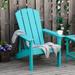 Outsunny Plastic Adirondack Chair, HDPE Fire Pit Chair with High Back for Backyard, Garden