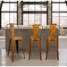 30" High Back Metal Barstool with Dark Wooden Seat -1 pcs