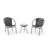 Java Outdoor 2-seater Wicker Chat Set by Christopher Knight Home