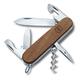 Victorinox Taschenmesser Spartan Wood, 91mm, 10 Funktionen, mit Dosenöffner und kleinem Schraubendreher, Nussbaumholz