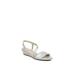 Wide Width Women's Yasmine Wedge Sandal by LifeStride in Silver (Size 7 W)