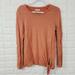 Madewell Tops | Madewell Women's Size M Top Sweatshirt Long Sleeve Crew Neck Solid Orange | Color: Orange | Size: M