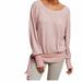 Anthropologie Sweaters | Anthropologie "Saturday Sunday" Payton Brushed Fleece Side Tie Sweater Size S | Color: Pink | Size: S