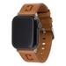 Tan Cleveland Guardians Leather Apple Watch Band