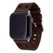 Brown Miami Hurricanes Leather Apple Watch Band