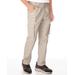 Blair JohnBlairFlex Relaxed-Fit Side-Elastic Cargo Pants - Grey - 42