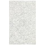 White 24 x 0.63 in Indoor Area Rug - Ophelia & Co. Sarina Abstract Handmade Tufted Wool Charcoal/Ivory Area Rug Wool | 24 W x 0.63 D in | Wayfair