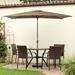 Arlmont & Co. 10 X 6.5' Rectangular Patio Market Umbrella w/ Pole, Outdoor Table Umbrella For Yard, Poolside & Deck in Gray | Wayfair