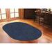 Petrol Blue Oval 6' x 9' Area Rug - Wade Logan® Analiese Collection Solid Color Indoor Outdoor Area Rugs 108.0 x 72.0 x 0.3 in blue/navy | Wayfair