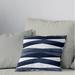 Wade Logan® Ellian Square Cotton Pillow Cover & Insert Eco-Fill/Polyester in Blue/Navy | 18 H x 18 W x 5 D in | Wayfair