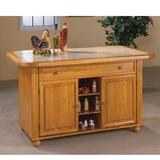 One Allium Way® Azizi 60" Solid Wood Kitchen Island in Brown | 35 H x 60 W x 37 D in | Wayfair B20A552342A14C729E427F1A0C129D5E