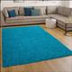 Paco Home - Tapis Poils Hauts et Longs Shaggy Sky Uni en Turquoise 200 cm carré