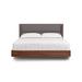 Copeland Furniture Sloane Solid Wood and Platform Bed Wood and /Upholstered/Polyester in Brown | 48 H x 74 W x 92.75 D in | Wayfair