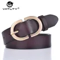 VATLTY Officiel Authentique Femme Ceinture en cuir Boucle en alliage d’or Peau de vache naturelle